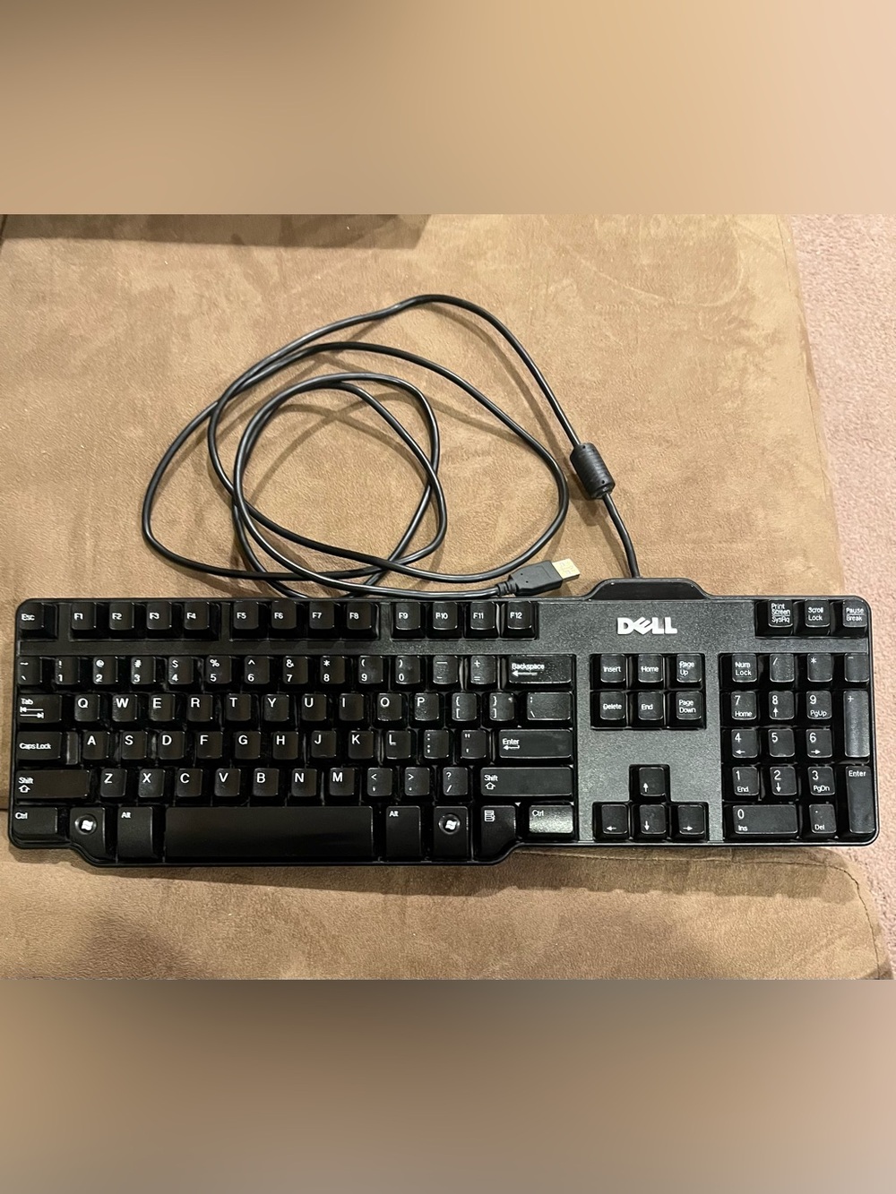 Dell Black Wired USB Full-Size Keyboard with Numeric Keypad